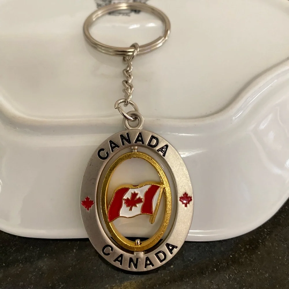 Canada Flag Metal Keychain